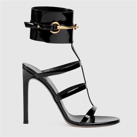 gucci patent leather ankle cuff sandals|Gucci sneakers lace up.